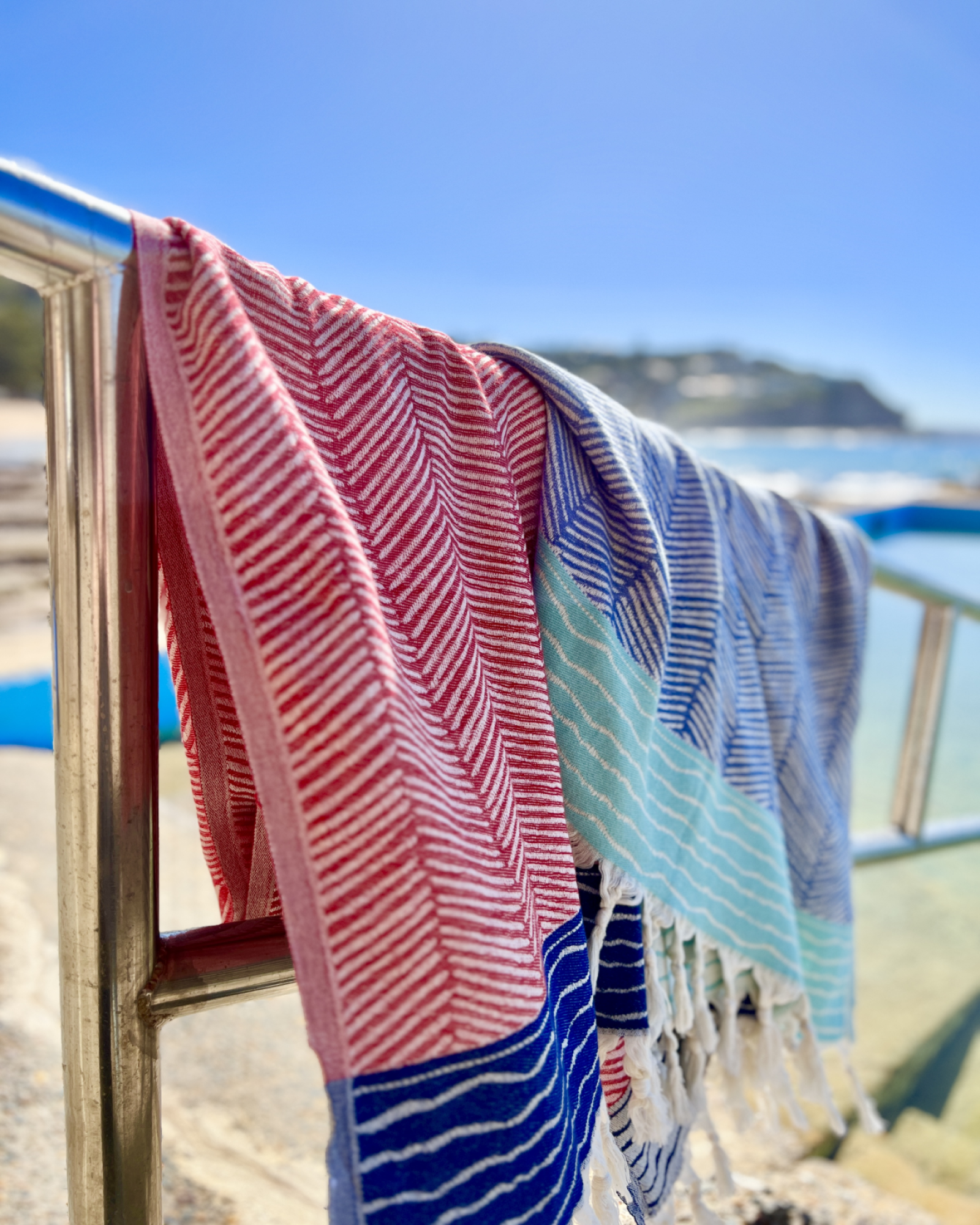 Whale Beach – Red & Navy - Image 3