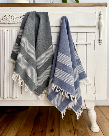Home & Gym Small Towel Duo – Navy and Black