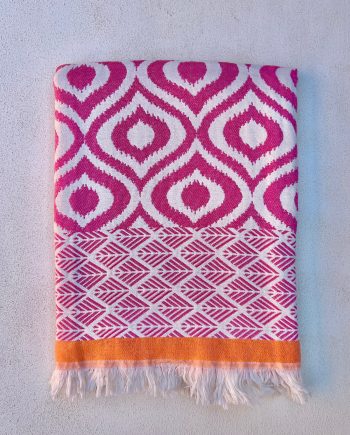 Henley Beach Throw – Pink & Orange