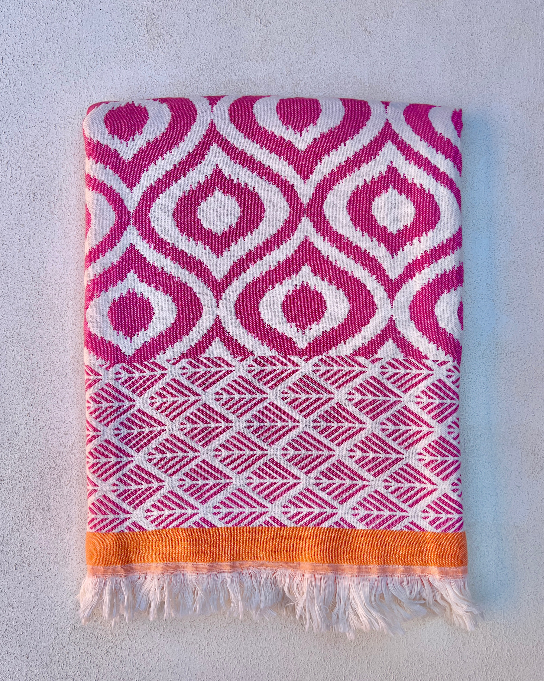 Henley Beach Throw – Pink & Orange