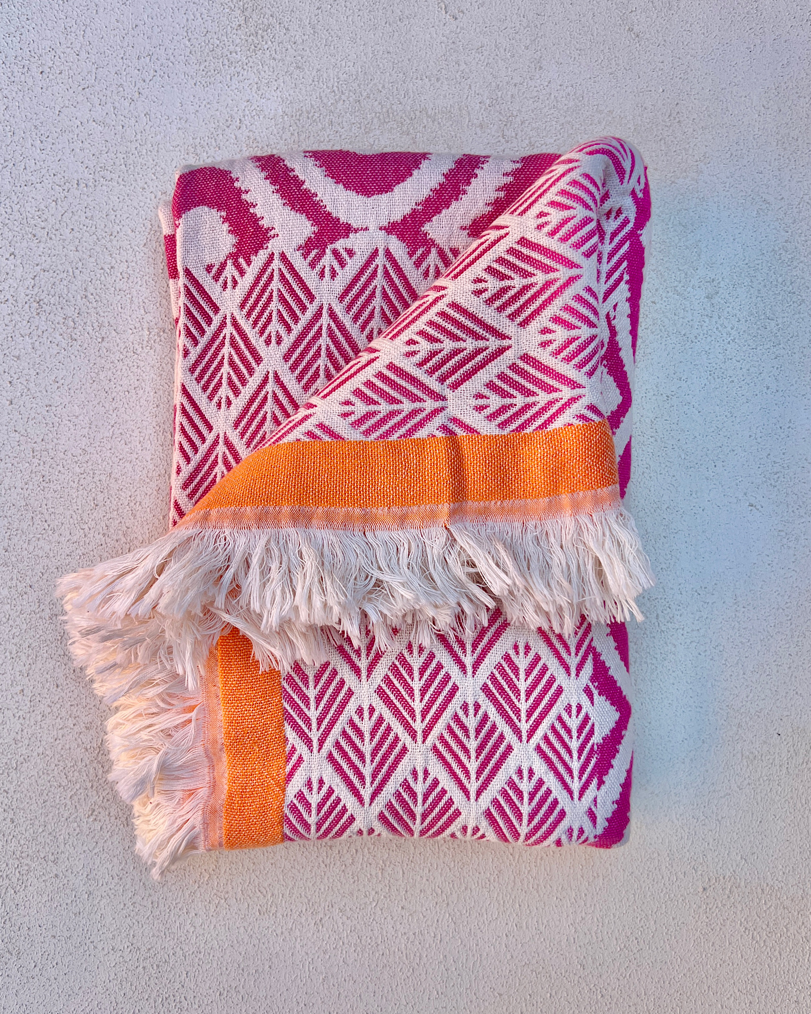 Henley Beach Throw – Pink & Orange - Image 3